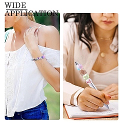 36Pcs 6 Styles Round Food Grade Eco-Friendly Silicone Focal Beads&nbsp;SIL-YW0002-33A