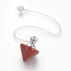 Natural Red Jasper Cone Dowsing Pendulums&nbsp;G-G771-D08