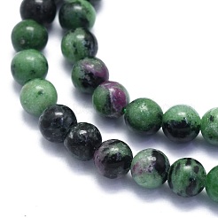 Natural Ruby in Zoisite Beads Strands&nbsp;G-K310-C10-6mm
