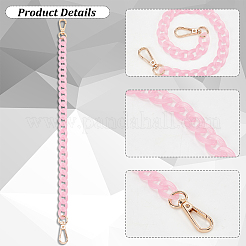 5Pcs 5 Colors Acrylic Imitation Jelly Curb Chain Link Purse Chains&nbsp;FIND-PH0017-48