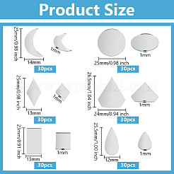 180Pcs 6 Styles  Glass Mosaic Pieces&nbsp;DIY-OC0012-32