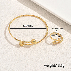 Minimalist Stainless Steel Cuff Bangles & Rings Sets for Women&nbsp;IM2160