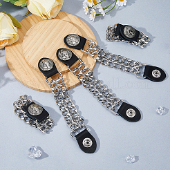 5Pcs PU Leather Biker Vest Extenders&nbsp;FIND-FH0017-76B