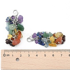 Natural Chip Gemstone Pendant Decorations&nbsp;X-HJEW-JM00213