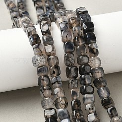 Natural Dragon Veins Agate Beads Strands&nbsp;G-G177-E19-01
