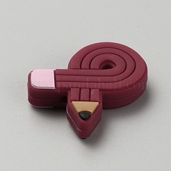 Pencil Shape Food Grade Eco-Friendly Silicone Focal Beads&nbsp;SIL-SZC0005-06A