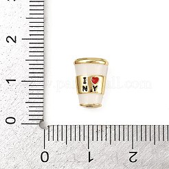 Brass Enamel Beads&nbsp;KK-S526-27G