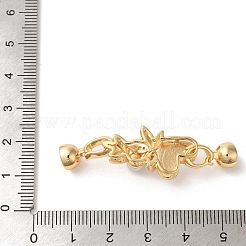 Brass Micro Pave Cubic Zirconia Fold Over Clasps&nbsp;KK-A227-15G