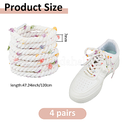 4 Pairs Rainbow Polka Dot Cotton Shoelaces&nbsp;FIND-FH0012-03B
