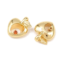Brass Micro Pave Cubic Zirconia Pendants&nbsp;KK-B167-16G