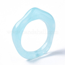 Transparent Resin Finger Rings&nbsp;RJEW-T013-001-F04