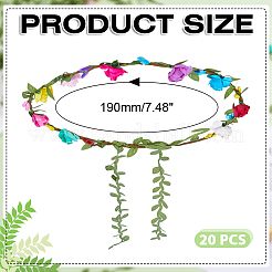 Paper Flower & Leaf & Branch Hair Bands Hair Vine Hair Vine&nbsp;OHAR-WH0011-65