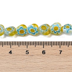 Handmade Millefiori Lampwork Beads Strands&nbsp;LAMP-G166-15J