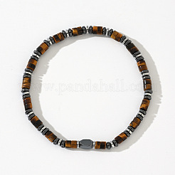 Natural Yellow Tiger Eye Beads Stretch Bracelet for Men&nbsp;IN5542