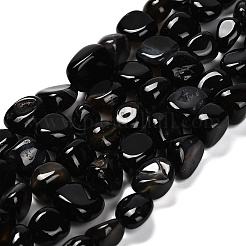 Natural Black Agate(Dyed & Heated) Beads Strands&nbsp;G-P568-C16-01