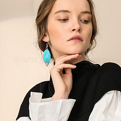 Teardrop Oval Flat Round Dangle Earring DIY Making Kit&nbsp;DIY-OC0007-92