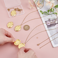 DIY Brass Oval Locket Pendant Necklaces Making Kits&nbsp;NJEW-HY0001-05