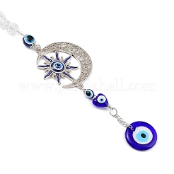 Evil Eye Alloy Lampwork Pendant Decorations&nbsp;LS-HJEW-M005-02D-AS