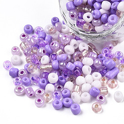Opaque & Transparent Inside Colours 6/0 Glass Seed Beads&nbsp;SEED-F004-4mm-03