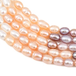 Three Color Natural Cultured Freshwater Pearl Beads Strands&nbsp;PA-CBAFEE8-04B