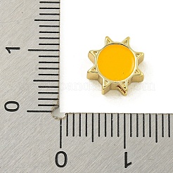 Rack Plating Brass Enamel Beads&nbsp;KK-U029-22G-08