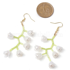 Shell Pearl Beads & Imitation Jelly Acrylic Dangle Earrings&nbsp;EJEW-TA00571