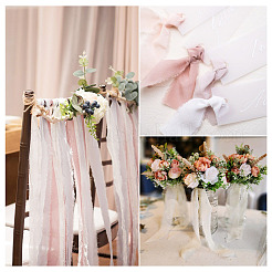 3 Rolls 3 Colors Polyester Frayed Fringe Ribbon&nbsp;OCOR-TA0003-81A