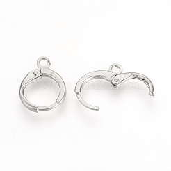 Brass Huggie Hoop Earring Findings&nbsp;X-KK-R071-08P