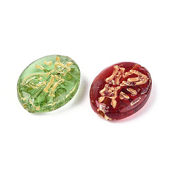 Oval with Cat Shape Glass Beads&nbsp;GLAA-T025-50M