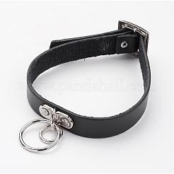 Punk Rock Style Cowhide Leather Choker Necklaces&nbsp;NJEW-D287-06
