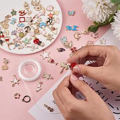 300 Pieces Wholesale Bulk Lots Jewelry Making Charms Pendant Mixed Shapes Alloy Enamel Charms for Jewelry Necklace Earring Making Crafts&nbsp;JX155A