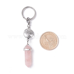 Natural Rose Quartz Keychain&nbsp;KEYC-JKC00288