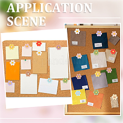 30Pcs 10 Colors Flower Resin Drawing Pins&nbsp;AJEW-BM0001-03B