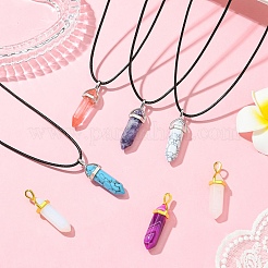 DIY Bullet Natural & Synthetic Gemstone Necklace Jewelry Making Kits&nbsp;DIY-YW0012-32
