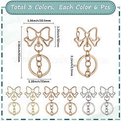 18Pcs 3 Colors Alloy Keychain Clasps&nbsp;KEYC-SC0001-75B