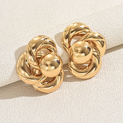 Flower Zinc Alloy Stud Earrings&nbsp;FS-WG2770E-01