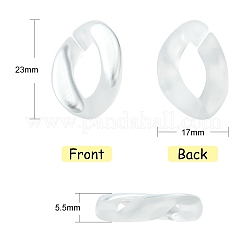 100Pcs Acrylic Linking Rings&nbsp;SACR-CJ0001-36S