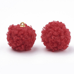 Handmade Cloth Fabric Covered Pendants&nbsp;LS-WOVE-N006-16G