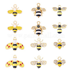 24Pcs 6 Styles Alloy Enamel Pendants&nbsp;FIND-TA0008-12