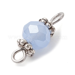Faceted Glass Connector Charms&nbsp;PALLOY-JF02424-02