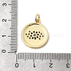 Brass Micro Pave Cubic Zirconia Pendants&nbsp;KK-H267-079G-02