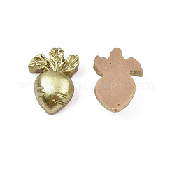Spray Painted Opaque Resin Cabochons&nbsp;X-CRES-N027-14