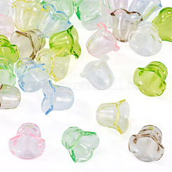 28Pcs 7 Colors Acrylic Bead Caps for Wind Chimes Making&nbsp;TACR-TA0001-70