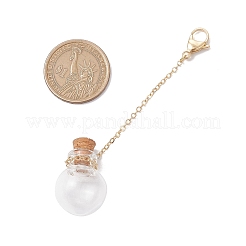 Empty Glass Wishing Bottle Pendant Decorations&nbsp;HJEW-JM02662-07