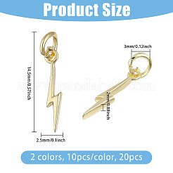 20Pcs 2 Colors Brass Charms&nbsp;KK-CA0002-91