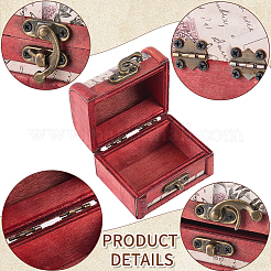 Retro Wooden Jewelry Storage Boxes with Latch Clasps&nbsp;AJEW-CL0005-35A