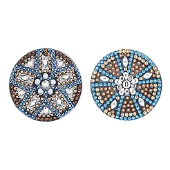 Acrylic Diamond Flat Round Pendant Keychain Kits&nbsp;PW-WG62905-01