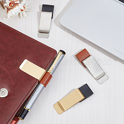 4Pcs 4 Colors Alloy with PU Leather Pen Clip&nbsp;AJEW-CP0007-64