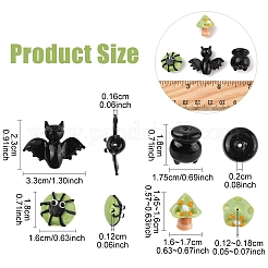 8Pcs 4 Styles Halloween Themed Handmade Lampwork Beads Sets&nbsp;LAMP-YW0001-64