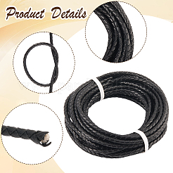 5M Braided Leather Cord with Core&nbsp;WL-CL0001-07B